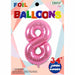 34-Inch Pink Number 8 Foil Balloon