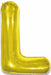 34-Inch Gold Letter L Foil Balloon