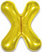 34" Gold Letter X Foil Balloon