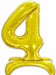 26-Inch Gold Stand-Up Number 4 Balloon