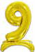 26-Inch Gold Stand-Up Number 9 Balloon