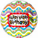 Happy Happy Bday 18" Foil Birthday Balloon