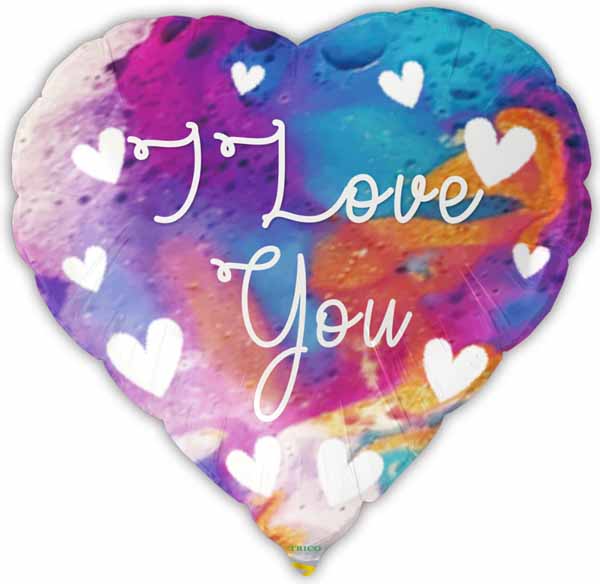 I Love You Heart Foil Balloon, 18 Inch