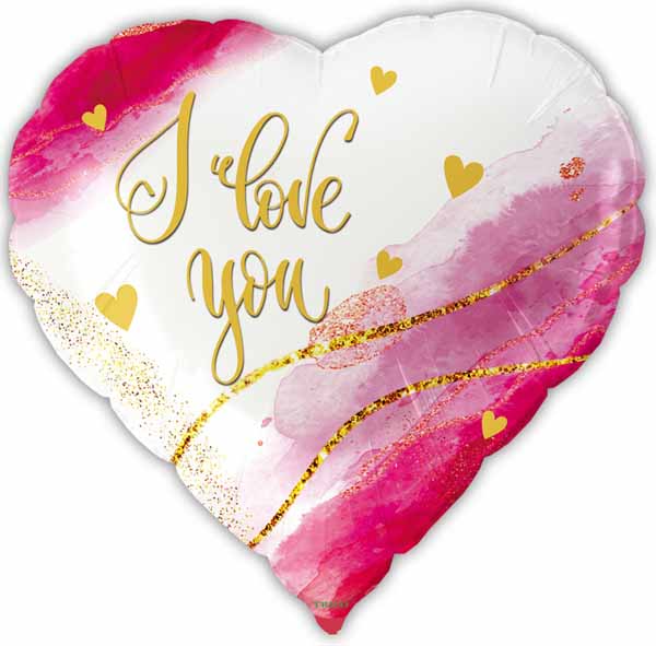 I Love You Heart Foil Balloon, 18 Inch