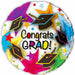 Congrats Grad! Graduation Caps 18-Inch Round Foil Balloon