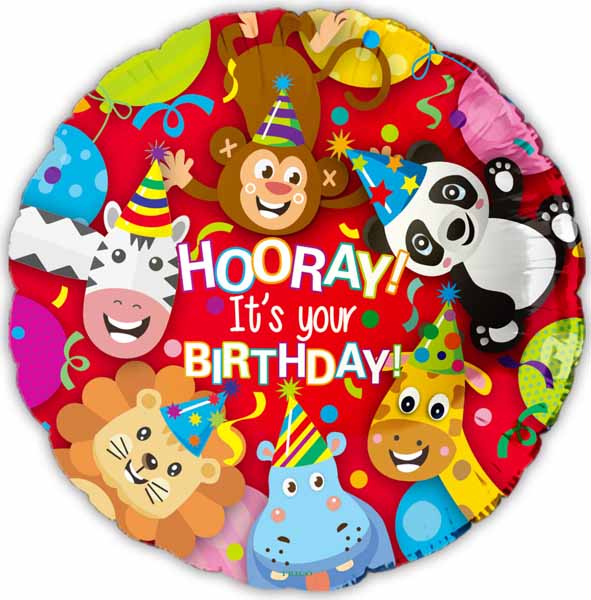 Hooray It's Your Birthday 18" Foil Balloon