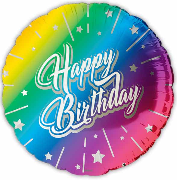 Happy Birthday Burst 18-Inch Foil Balloon
