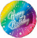 Happy Birthday Burst 18-Inch Foil Balloon