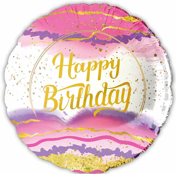 Happy Birthday Ombre 18-Inch Foil Balloon