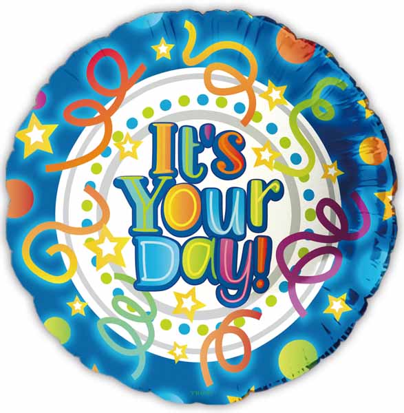 It's Your Day Streamer 18-Inch Foil Balloon