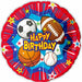 Happy Birthday Sports 18-Inch Foil Balloon