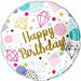 Happy Birthday Diamonds 18-Inch Foil Balloon