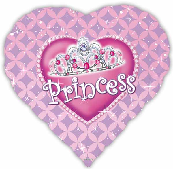 Princess Pink Heart 18" Foil Balloon