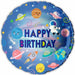 Happy Birthday Planets 18-Inch Foil Balloon