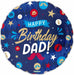 Happy Birthday Dad 18-Inch Foil Balloon