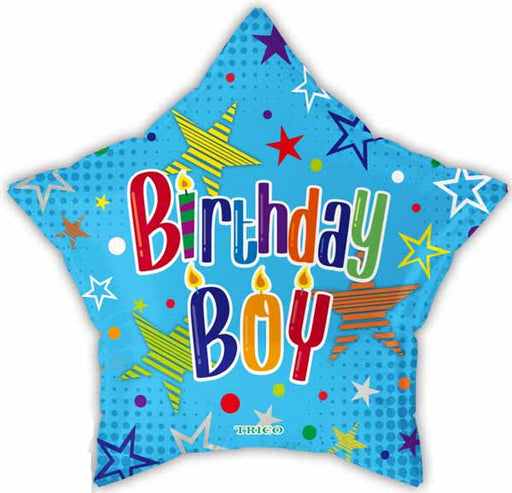 Birthday Boy Star 18-Inch Foil Balloon