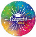 Congrats Grad Pastel 18" Round Foil Balloon