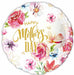 White Mother's Day Round Foil Balloon, 18 Inch