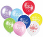 12" LATEX 8/PK ASST BIRTHDAY CAKE TRICO