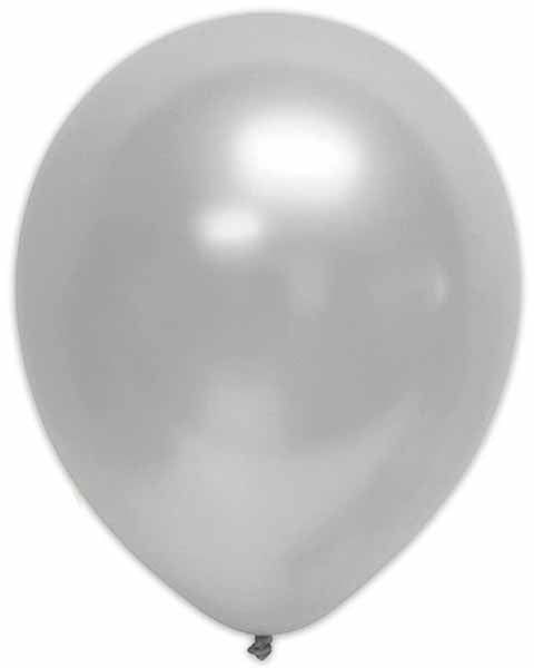 Pearl Silver 12-Inch Latex Balloons, 10 Pack
