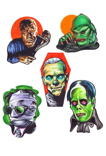 Universal Monsters Series 1 Paper Wall Decorations, 5 Count