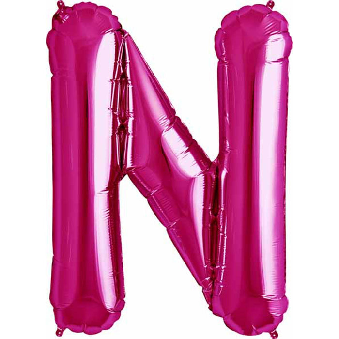 Magenta Letter N 34" With Hanging String - Packaged (00183)