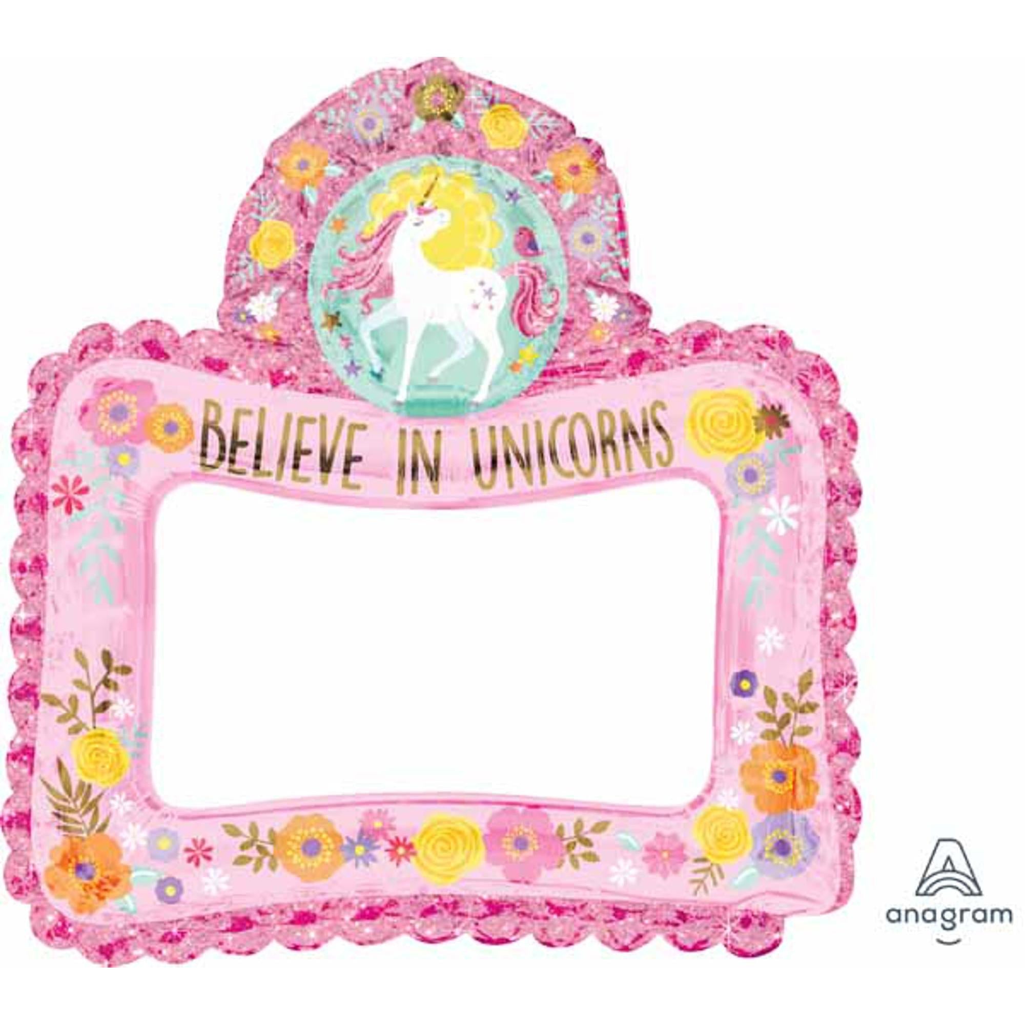 Magical Unicorn Edible Cake Topper Image Frame