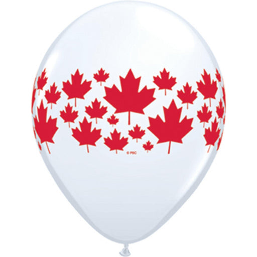 Maple Leaf Arnd 11" White With Red Ink 50 Sheet Pack.