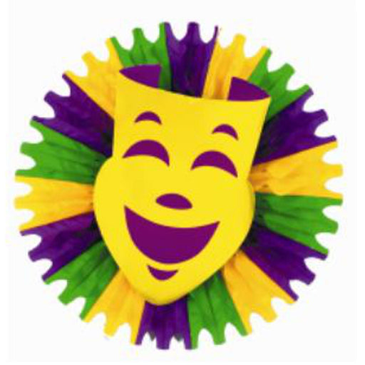 Mardi Gras Fan-Tag With Detachable 25" Fan.