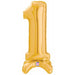 Megaloon #1 Gold 25" Stand Up Balloon Kit.