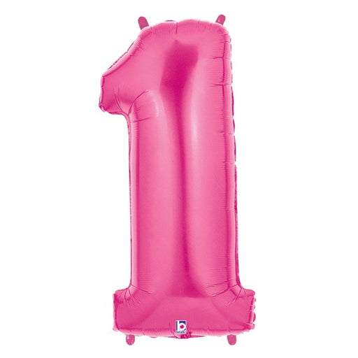 Megaloon #1 Pink 40" Shape Balloon In Polybag.