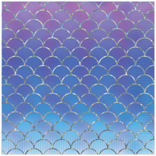 "Mermaid Scales Lunch Napkins - Pack Of 16"