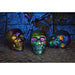 "Metallic Oil Slick Skull 5" - Stylish And Edgy Home Decor Figurine".