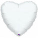 "Metallic White Heart Balloon - 18 Inches"