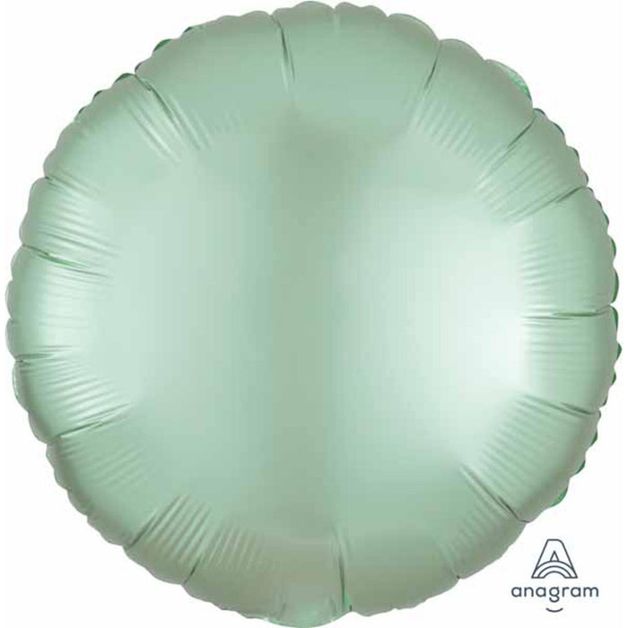 Mint Green Satin Round Tablecloth - 18" Diameter