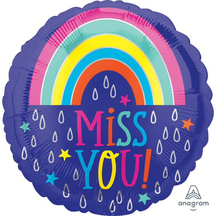 Miss You Raindrops Balloon Package - 40 Round 18" Helium Balloons.