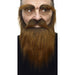 Moustache, Eyebrow & Beard Set - Medium Brown.