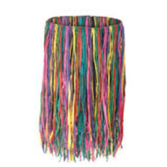 "Multi-Color Hula Skirt For 38" Waist - 1 Pack"