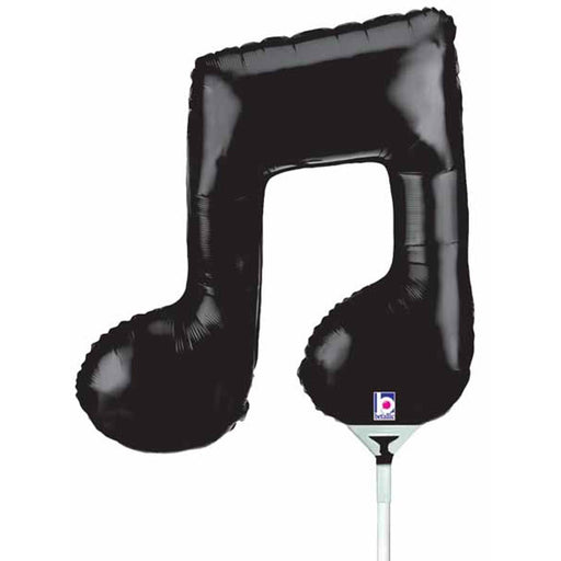 Music Note Double Black 14" Mini Shape