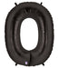 Megaloon Black Number 0 Balloon, 40 Inch