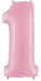 Megaloon Number 1 Pastel Pink Balloon