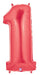 Red Megaloon Number 1 Balloon, 40 Inch