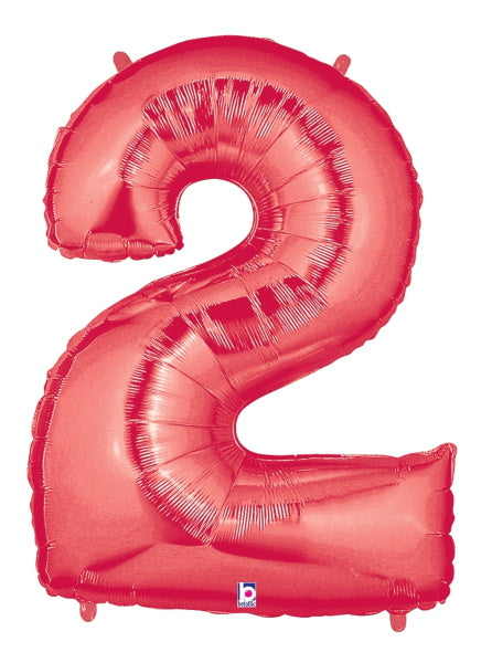 Meg aloon Red Number 2 Balloon, 40 Inch