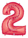 Meg aloon Red Number 2 Balloon, 40 Inch