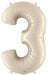 Megaloon White Sand Number 3 Balloon, 34 Inch