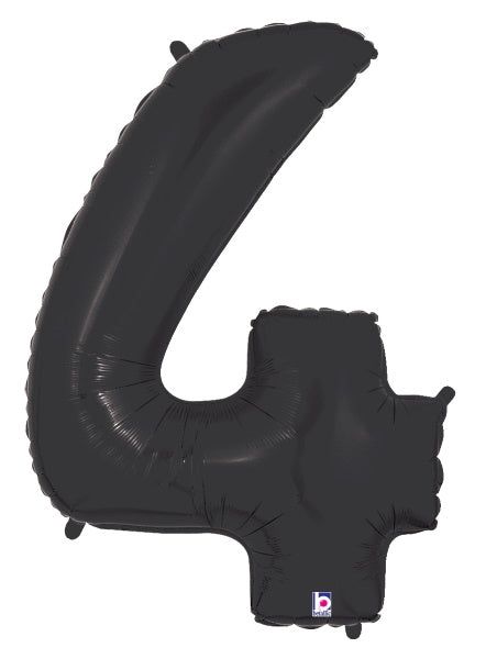 MegЛoon 40-Inch Black Number 4 Balloon