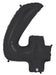 MegЛoon 40-Inch Black Number 4 Balloon