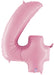 Megaloon Number 4 Pastel Pink Balloon