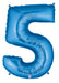 Megaloon Blue Number 5 Balloon, 40 Inch