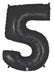 Megaloon Black Number 5 Balloon, 40 Inch